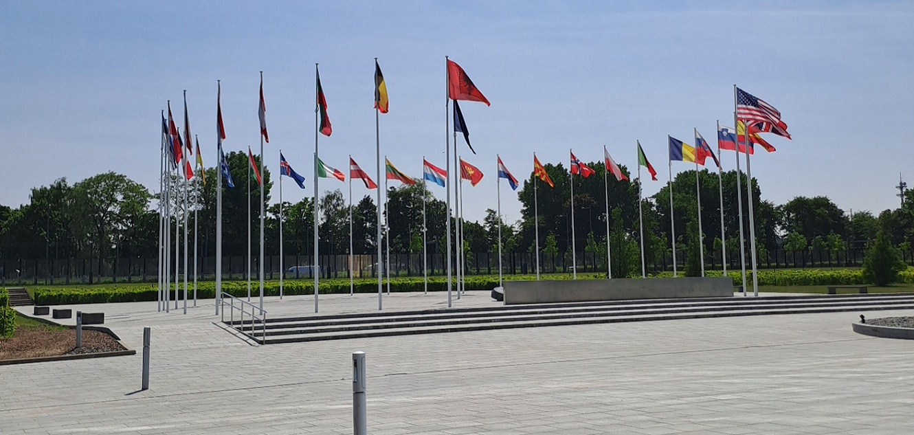 Outside NATO headquarters