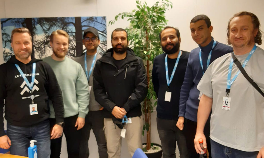 Group of people at Finnish company