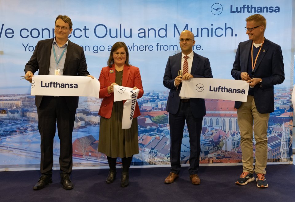 Saksalainen lentoyhtiö Lufthansa aloitti suorat lennot Ouluun