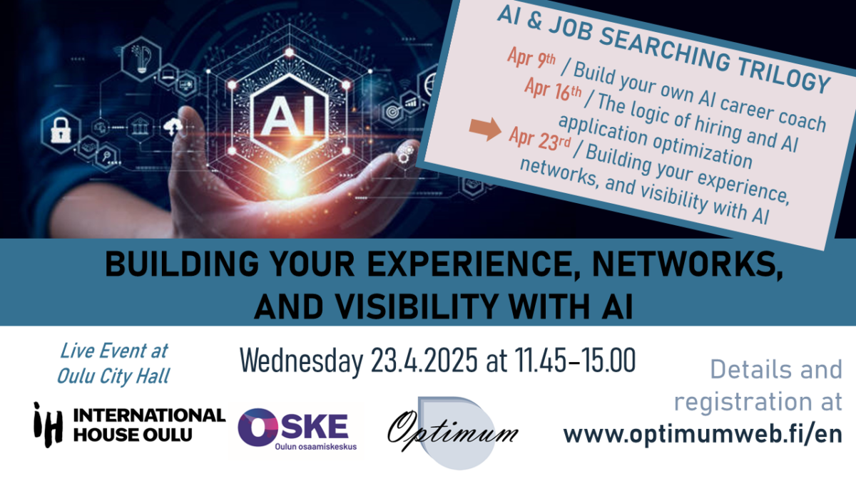AI & Job Searching – New Events Coming Up Soon – Oulu