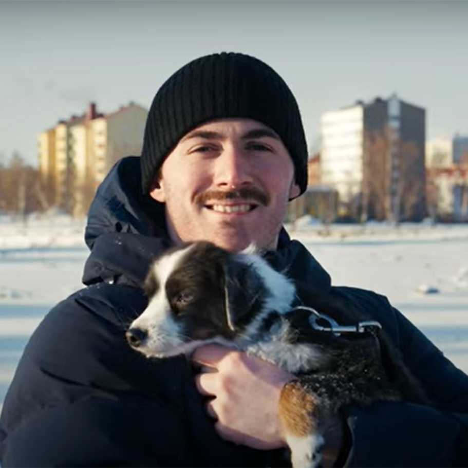 Ben Tardif and dog