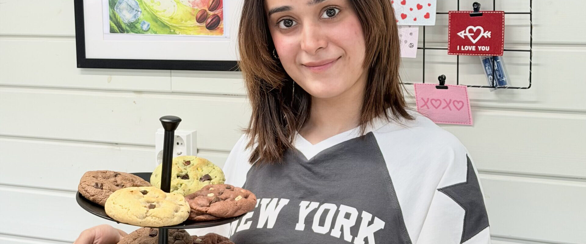 Woman with cakes